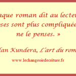 Penser l’écriture avec L’art du roman, Milan Kundera